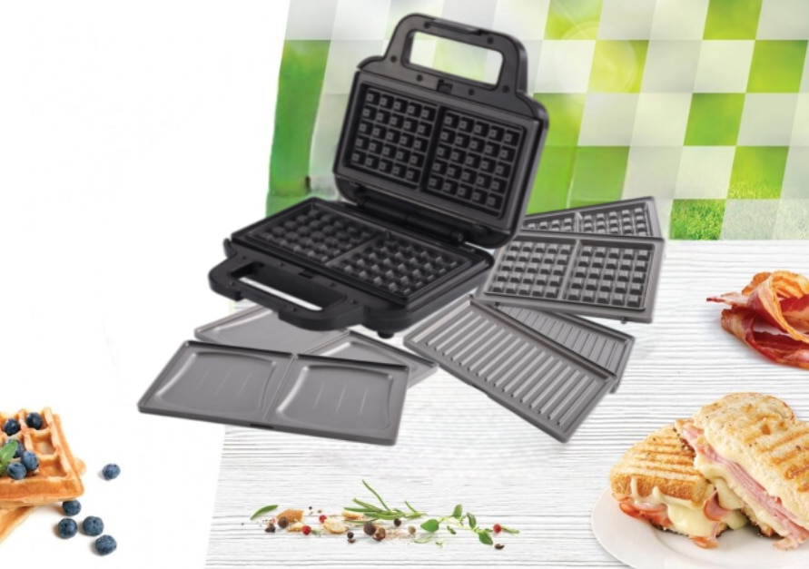 Уред за сандвичи StarLight 3 in 1 SMH370W, 700W, 3 вида грил плочи