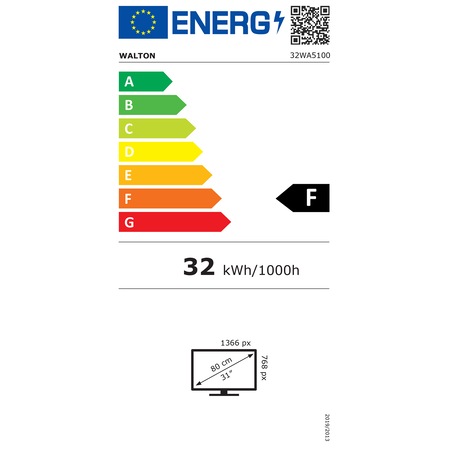 Televizor Walton 32WA5100, 80 cm, HD, LED, Clasa F