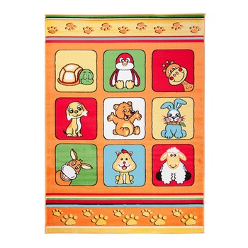 Covor Kinder New For Kids Chemex H059B CFV portocale 140x190 Covor Kinder New For Kids Chemex H059B CFV portocale 140x190