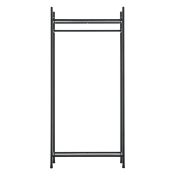 Dulap haine Model 6, en.casa, 130 x 60 x 40 cm, otel, 45 Kg, negru cu 1 bara si 2 rafturi Dulap haine Model 6, en.casa, 130 x 60 x 40 cm, otel, 45 Kg, negru cu 1 bara si 2 rafturi