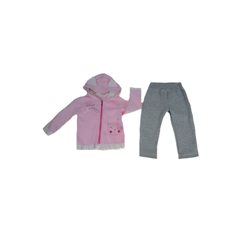 Compleu 2 piese pentru fete Karen KRM372, Roz 80 cm