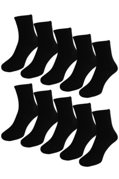 Set 10 sosete, Bumbac, Negru Set 10 sosete, Bumbac, Negru