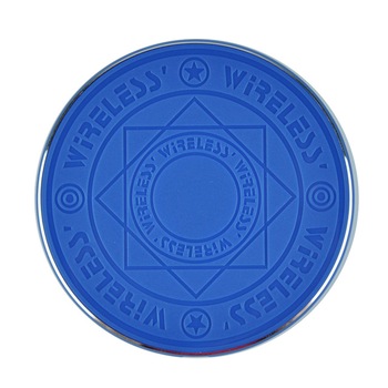 Incarcator Wireless pentagrama fast charge cu lumini de prezenta, culoarea Albastru Incarcator Wireless pentagrama fast charge cu lumini de prezenta, culoarea Albastru