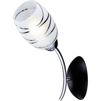 Aplica Kaja Xena, Galmour stil, 1 x E14, 40W, 29cm, Alb/Negru + Chrome Aplica Kaja Xena, Galmour stil, 1 x E14, 40W, 29cm, Alb/Negru + Chrome