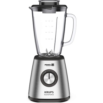 Blender fix Krups Blendforce 2 KB439D, 800W, 1.75 l, 5 viteze, functie Pulse, Argintiu Blender fix Krups Blendforce 2 KB439D, 800W, 1.75 l, 5 viteze, functie Pulse, Argintiu