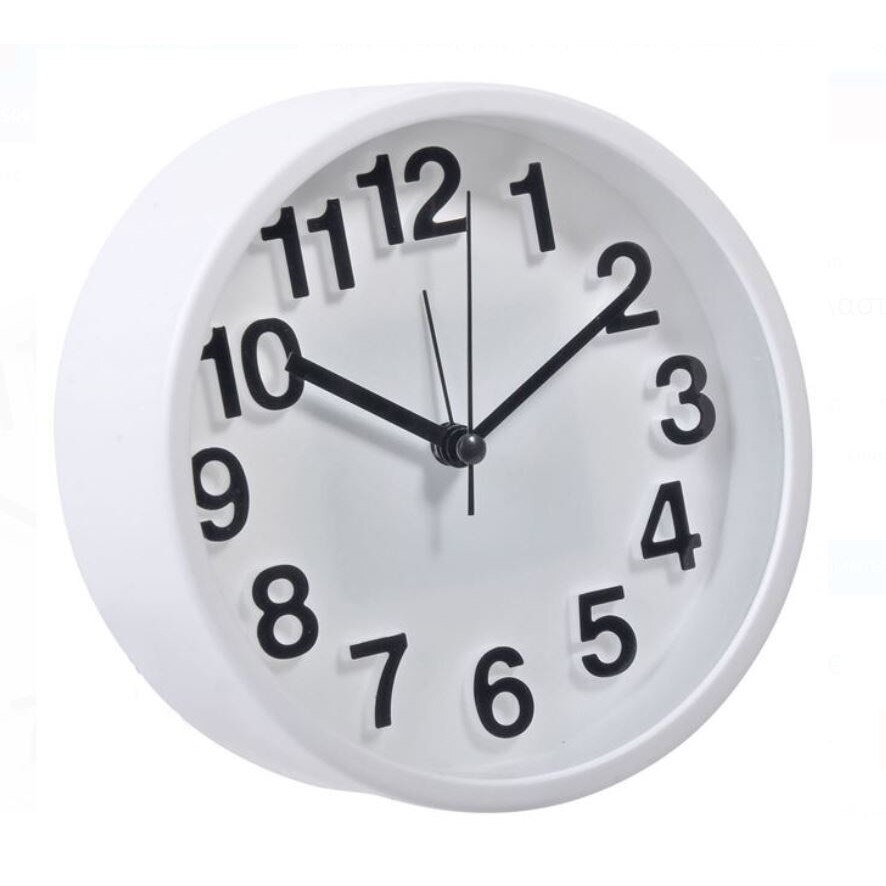 Ceas desteptator alb, SG, 13x5 cm