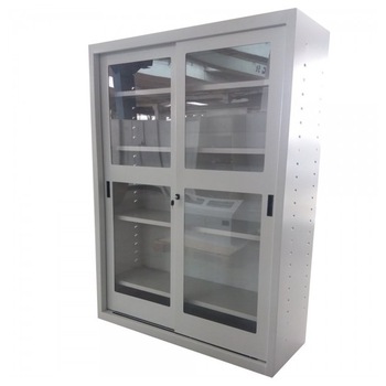 Dulap metalic cu usi culisante plexiglas 4 rafturi, 1200x450x1900 mm (LxlxH), 40 kg/polita, ECO+ Dulap metalic cu usi culisante plexiglas 4 rafturi, 1200x450x1900 mm (LxlxH), 40 kg/polita, ECO+