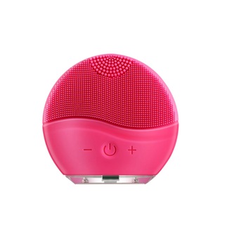 Dispozitiv de masaj si curatare in profunzime a tenului facial, din silicon hipoalergenic, 8 trepte intensitate, alimentare USB, impermeabil, roz inchis JRH® Dispozitiv de masaj si curatare in profunzime a tenului facial, din silicon hipoalergenic, 8 trepte intensitate, alimentare USB, impermeabil, roz inchis JRH®