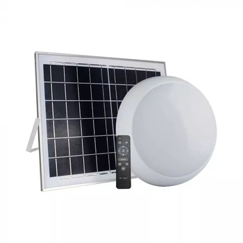 Aplica LED cu panou solar V-TAC 7613, cu telecomanda, 15W, 900 lm, temperatura lumina reglabila, IP65, Alb Aplica LED cu panou solar V-TAC 7613, cu telecomanda, 15W, 900 lm, temperatura lumina reglabila, IP65, Alb