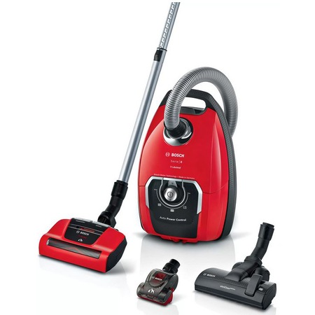 Aspirator cu sac Bosch Serie 8 Pro Animal BGL8PET2, capacitate sac 5 L, Perie Air Turbo PLUS, 650 W, fabricat in Germania, Rosu
