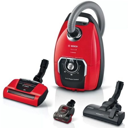Aspirator cu sac Bosch Serie 8 Pro Animal BGL8PET2, capacitate sac 5 L, Perie Air Turbo PLUS, 650 W, fabricat in Germania, Rosu