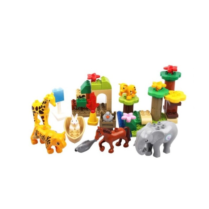 Állatkerti játszókészlet - 51 db-os, tarka, 3+