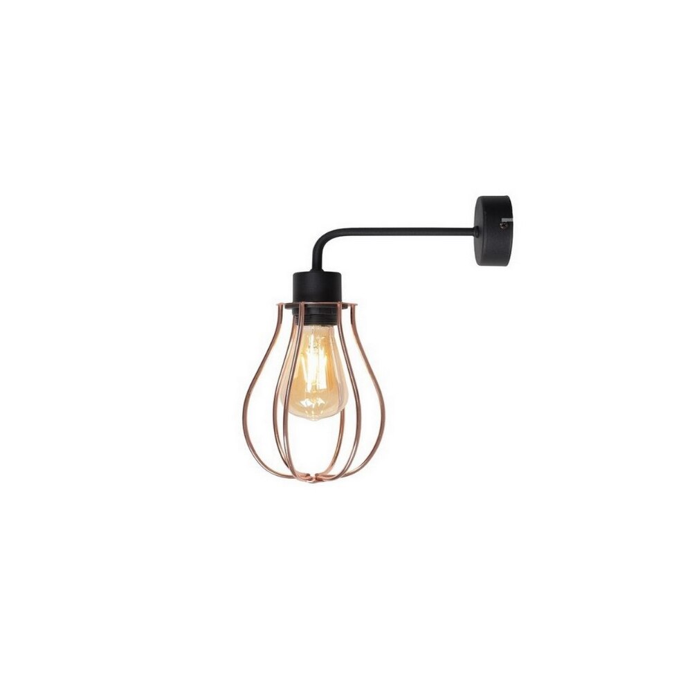 Aplica Homemania Octans, Metal, 13.5x25x34cm, 1xE27, Max 60W, Negru