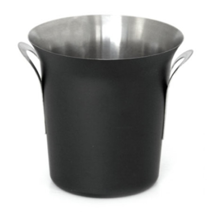 Rozsdamentes acél 11 cm-es fekete színű Jeges vödör