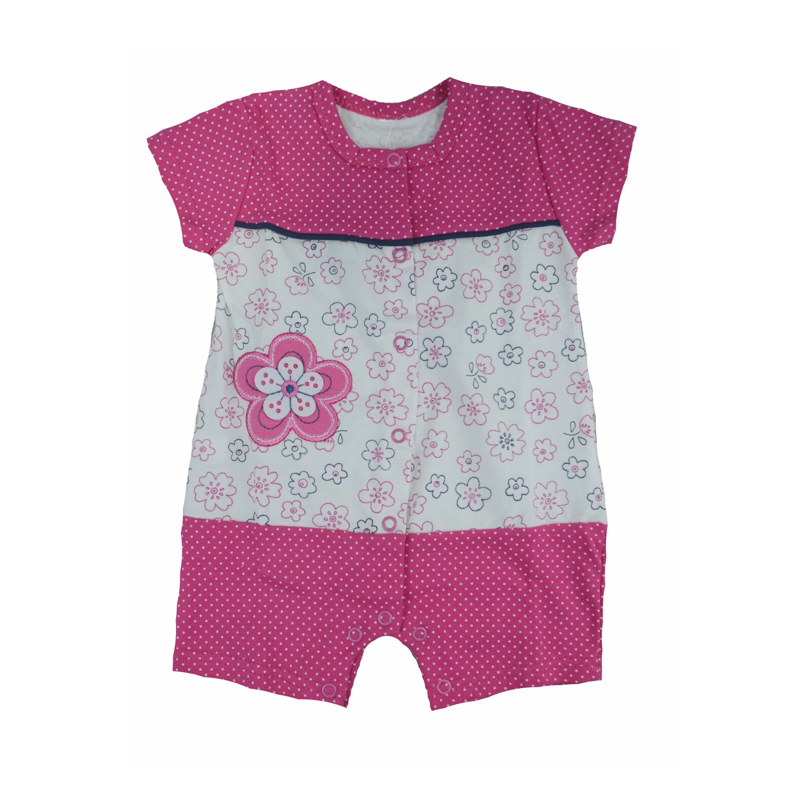 Salopeta de vara pentru fete Koala Olunia 03-580, Fucsia 68 cm