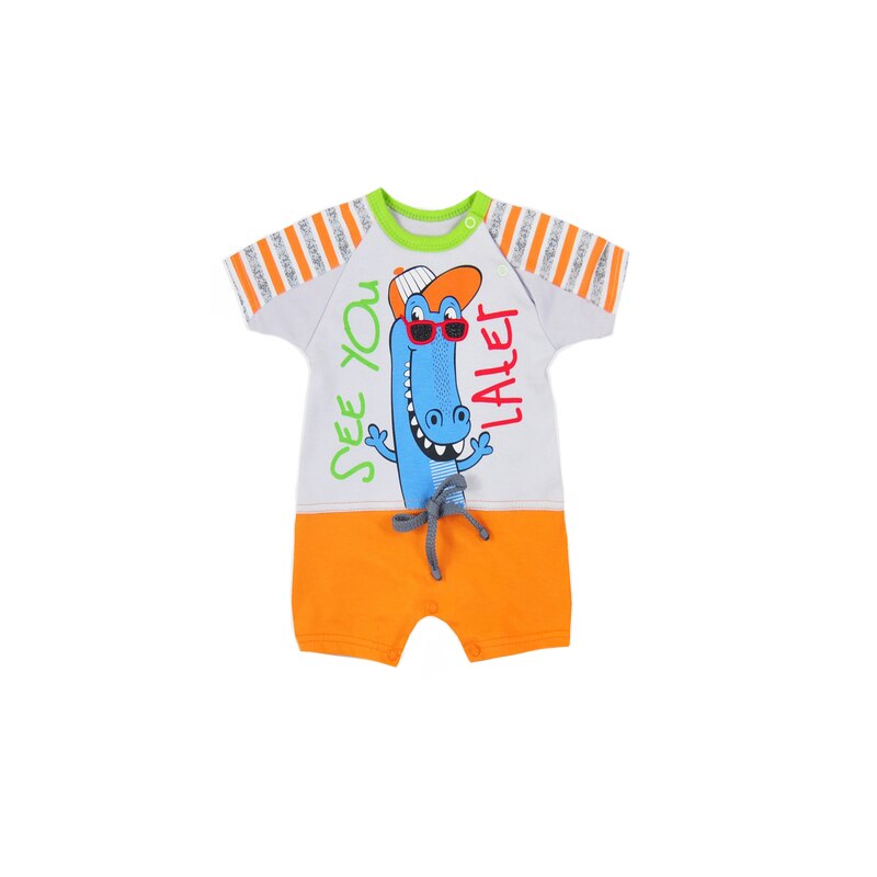 Salopeta de vara pentru baieti Koala Aligator 05-966-68, Portocaliu 14872