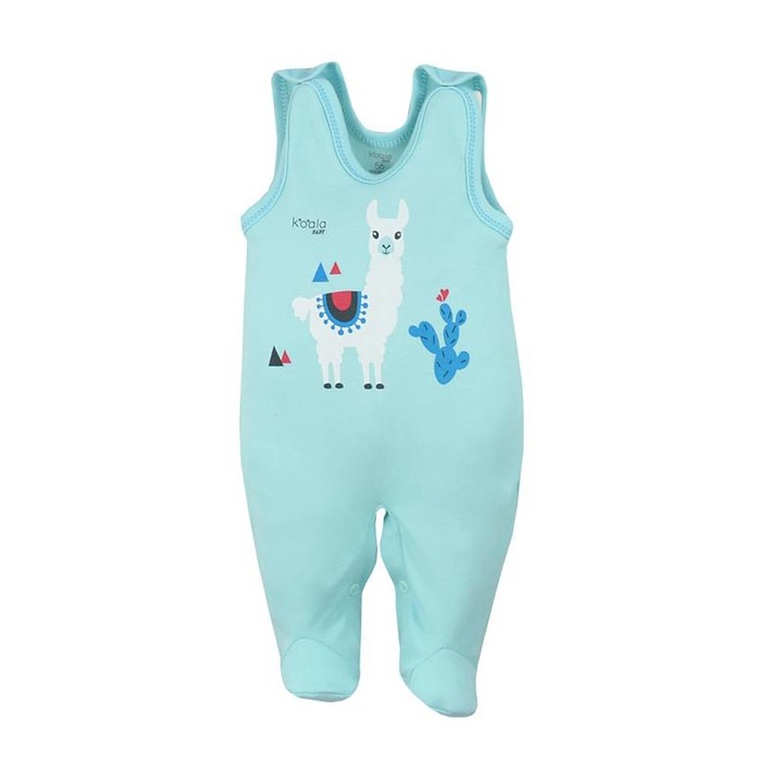 Salopeta fara maneci pentru copii Koala Happy Baby 07-489T_80 cm, Turcoaz 80 CM