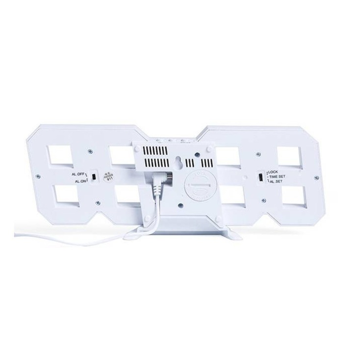 Настолен 3D LED часовник 3638L, Календар, Термометър, 0°C до 50°C