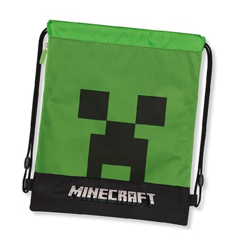 Geanta sport Minecraft 2021, Negru - Verde Geanta sport Minecraft 2021, Negru - Verde