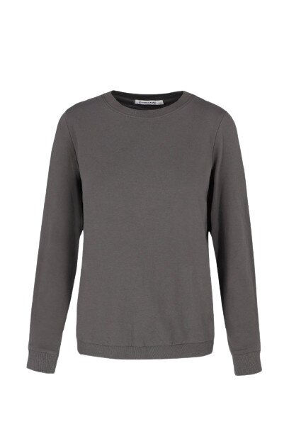 Bluza dama cu maneca lunga, Volcano, B-Nea, Bumbac/Elastan, Gri