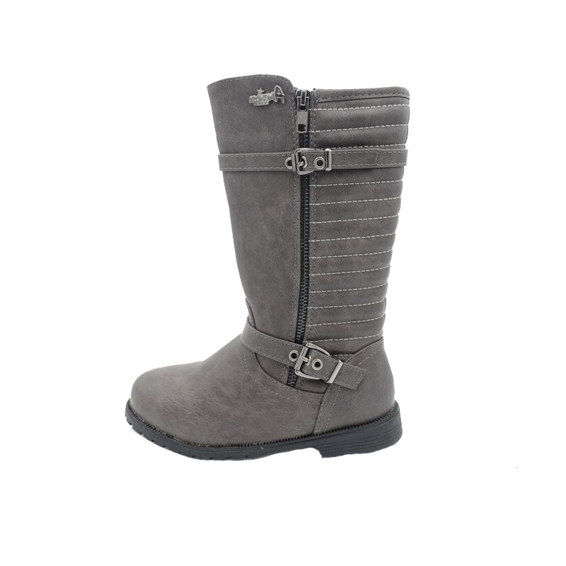 Cizme imblanite pentru fete American Club K5514-215G, Gri 32