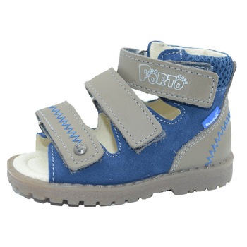 Sandale profilactice din piele naturala pentru baieti PORTO PRT1-G, Multicolor 20 EU Sandale profilactice din piele naturala pentru baieti PORTO PRT1-G, Multicolor 20 EU