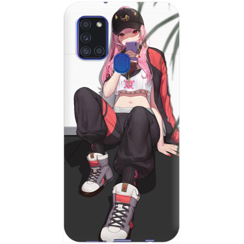 Husa silicon compatibila cu Samsung Galaxy A21s model Mori Calliope Hololive, Silicon, TPU Viceversa