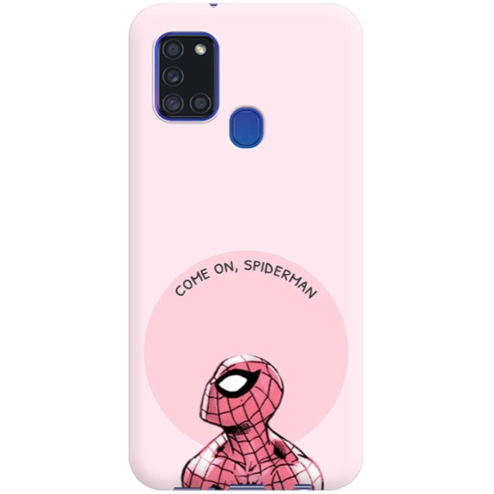 Husa silicon compatibila cu Samsung Galaxy A21s model Pink Spiderman, Silicon, TPU Viceversa