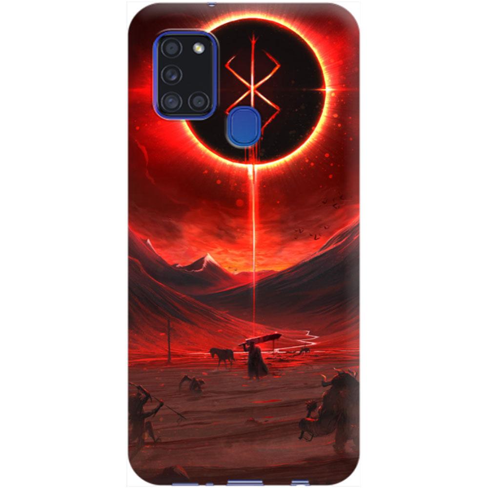 Husa silicon compatibila cu Samsung Galaxy A21s model Red Eclipse, Silicon, TPU Viceversa