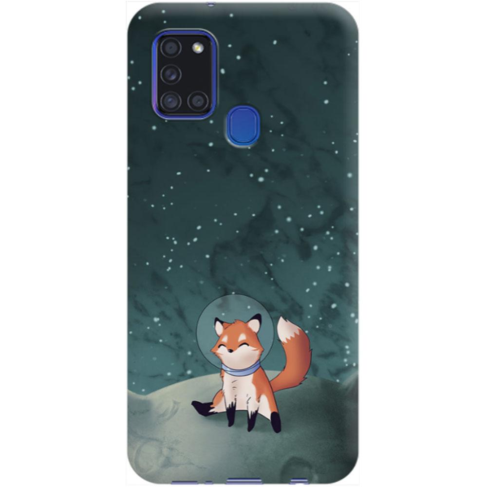Husa silicon compatibila cu Samsung Galaxy A21s model Space Fox, Silicon, TPU Viceversa
