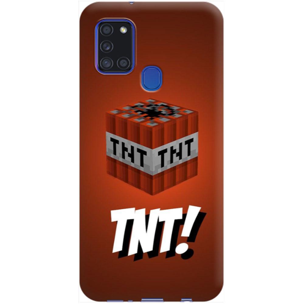 Husa silicon compatibila cu Samsung Galaxy A21s model TNT Minecraft, Silicon, TPU Viceversa