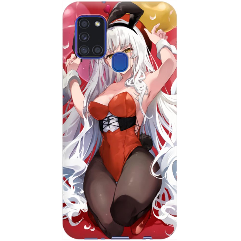 Husa silicon compatibila cu Samsung Galaxy A21s model Bunny Outfit, Silicon, TPU Viceversa