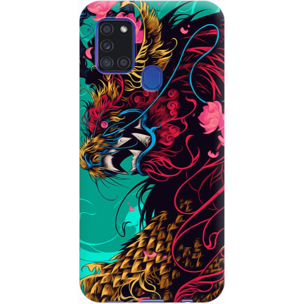 Husa silicon compatibila cu Samsung Galaxy A21s model Chinese Dragon, Silicon, TPU Viceversa