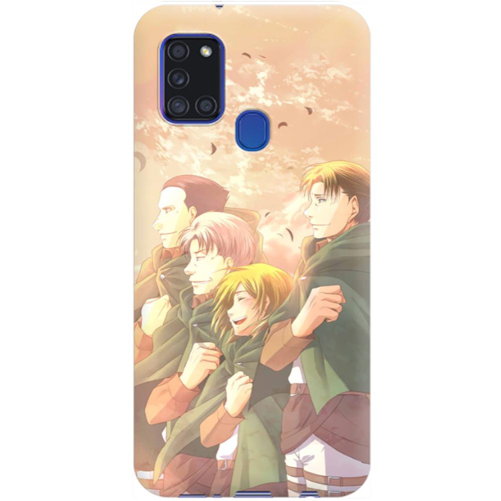 Husa silicon compatibila cu Samsung Galaxy A21s model Attack on Titan Squad, Silicon, TPU Viceversa