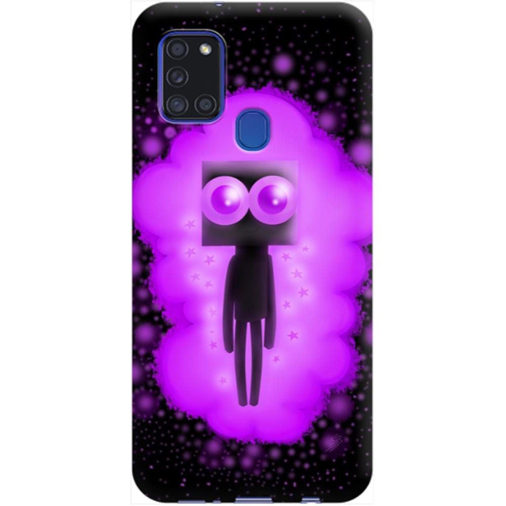 Husa silicon compatibila cu Samsung Galaxy A21s model Cute Enderman Minecraft, Silicon, TPU Viceversa