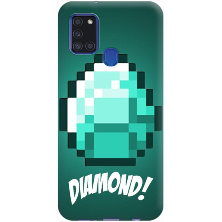 Калъф за телефон Viceversa Diamond Minecraft, За Samsung Galaxy A21s, Силикон, TPU