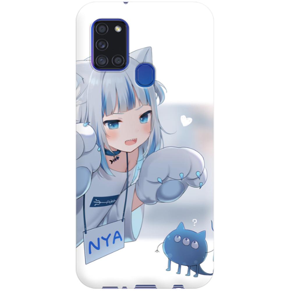 Husa silicon compatibila cu Samsung Galaxy A21s model Gawr Gura Hololive, Silicon, TPU Viceversa