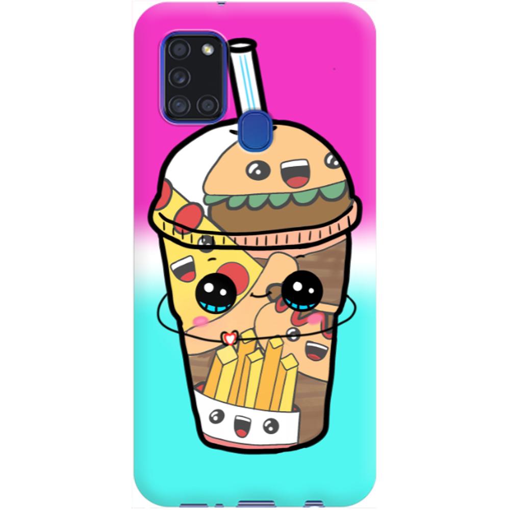 Husa silicon compatibila cu Samsung Galaxy A21s model Kawaii Cup, Silicon, TPU Viceversa
