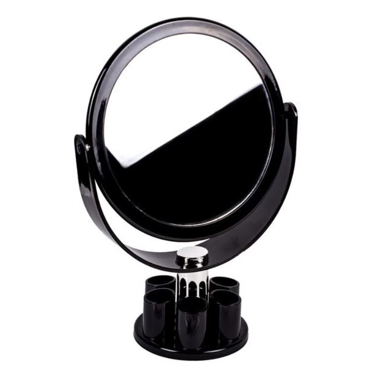 Oglinda de machiaj neagra cu 6 compartimente, SG, 15x26 cm