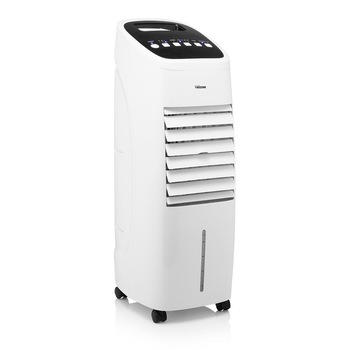 Racitor de aer portabil Tristar AT-5465, Putere 60 W, Racire cu apa, Capacitate 9 l, Flux de aer 310,8 m³/h, Telecomanda, Timer, Oprire automata, Alb/Negru Racitor de aer portabil Tristar AT-5465, Putere 60 W, Racire cu apa, Capacitate 9 l, Flux de aer 310,8 m³/h, Telecomanda, Timer, Oprire automata, Alb/Negru