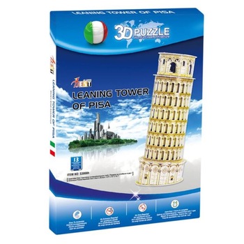 Puzzle 3D turnul din Pisa, 13 piese, SG, 3 ani + Puzzle 3D turnul din Pisa, 13 piese, SG, 3 ani +