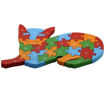 Puzzle Pisica, din lemn,26 piese Puzzle Pisica, din lemn,26 piese