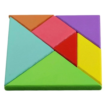 Puzzle Tangram din lemn, joc matematic, forme geometrice, educativ, logica,7 piese Puzzle Tangram din lemn, joc matematic, forme geometrice, educativ, logica,7 piese