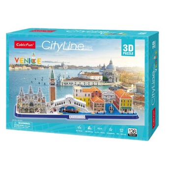 Puzzle 3D City Line Venice, Cubic Fun, 126 piese, 53 x 18.1 cm Puzzle 3D City Line Venice, Cubic Fun, 126 piese, 53 x 18.1 cm