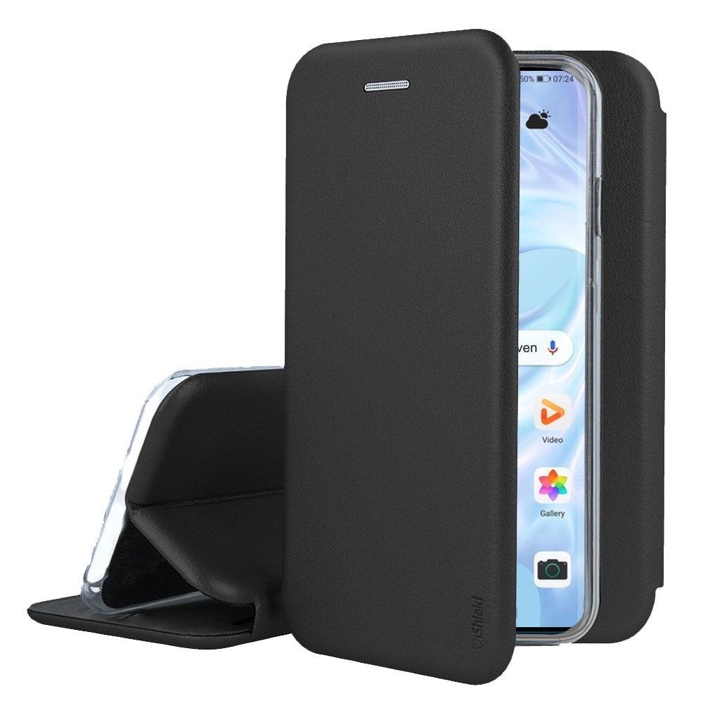 Husa pentru Motorola Moto G30 - tip carte, inchidere magnetica, Gekko Elegance - Neagra