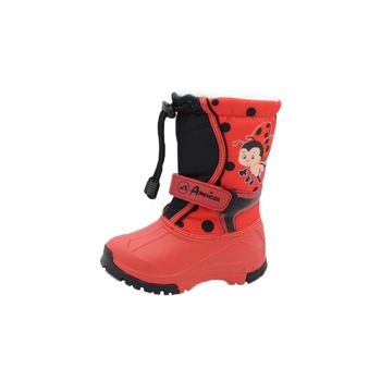 Cizme impermeabile imblanite pentru copii American Club SB-5/2018-26, Rosu 16640 Cizme impermeabile imblanite pentru copii American Club SB-5/2018-26, Rosu 16640