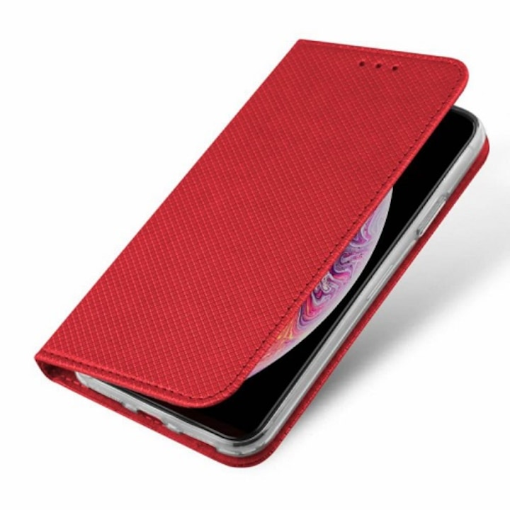 Калъф тип тефтер Forcell Smart Magnet Case за Samsung Galaxy A02s, Червен