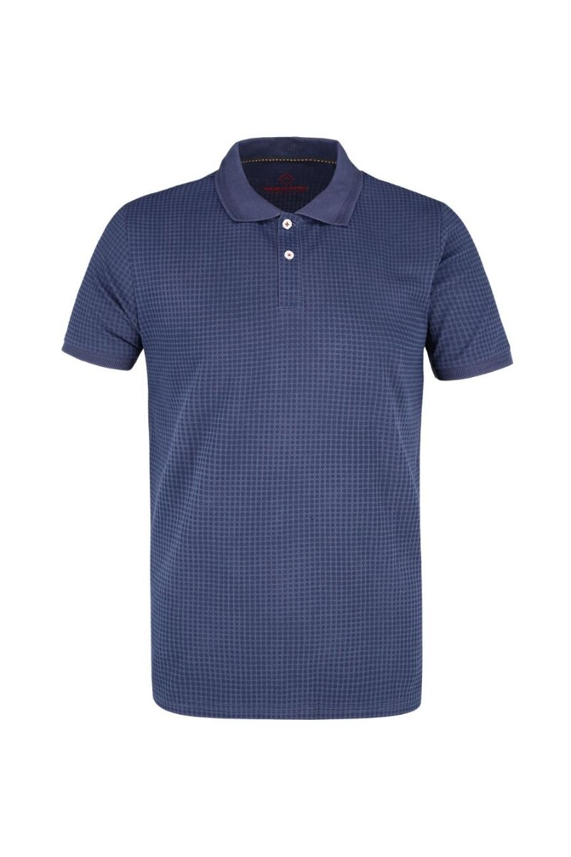 Tricou polo Volcano T-Graph, Model geometric, Bumbac, Bleumarin, Bleumarin