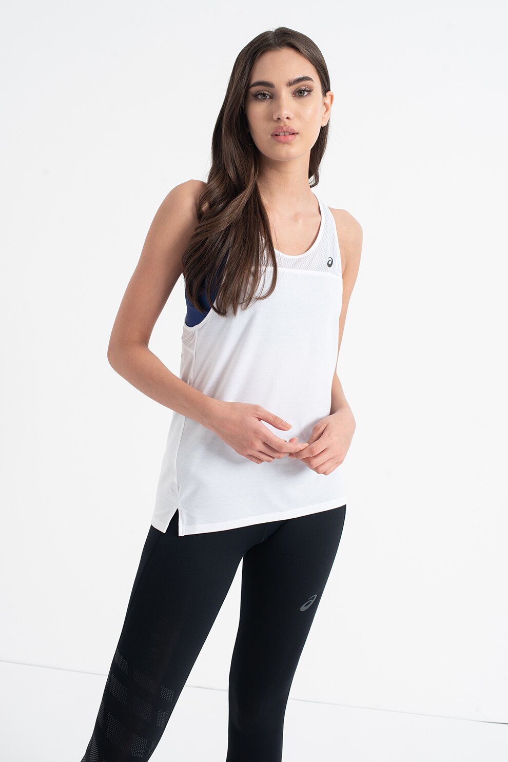 Asics, Top lejer pentru alergare, Alb optic