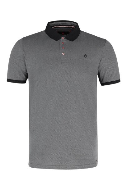 Tricou polo Volcano T-TEXO, Bumbac, Gri inchis, Gri inchis